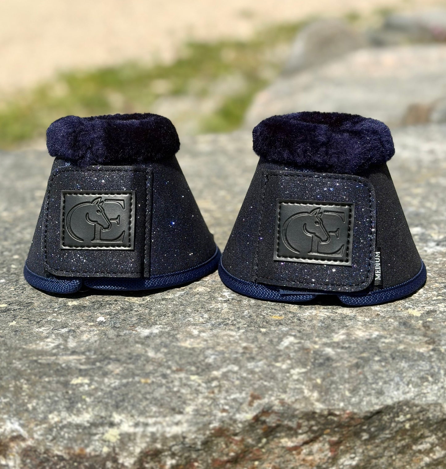 Navy Glitter Boots